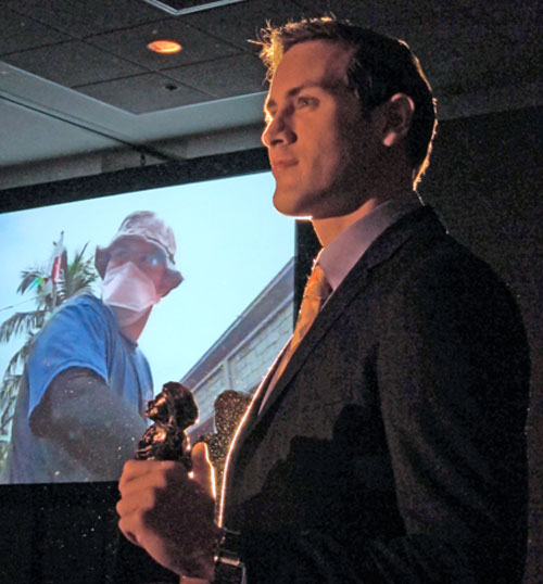SEAN PATRICK LEWIS AT THE 2010 AP VIDEOGRAPHER OF THE YEAR. APTRA.